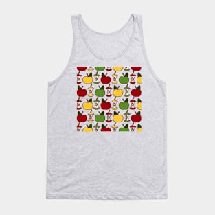 Apples and Apple Cores Multi-Colored | Apple Pattern Tank Top